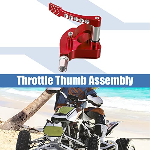X AUTOHAUX Thumb Throttle Assembly for Yamaha Banshee 350 7/8 Inches Red