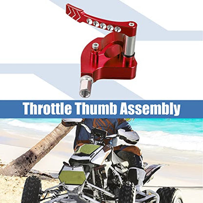 X AUTOHAUX Thumb Throttle Assembly for Yamaha Banshee 350 7/8 Inches Red