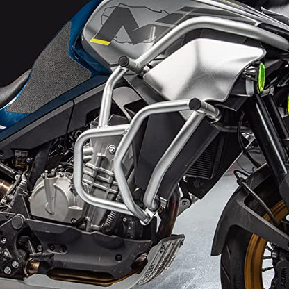 for CF-Moto 800MT MT800 MT 800 MT CF800MT 2021 2022 2023 Motorcycle Engine Guard Bumper Highway Crash Bars Stunt Cage Frame Falling Body Protector Kit Gas Tank Protection 21-23 (Silver)