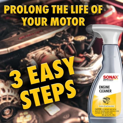 SONAX Heavy Duty Engine Degreaser, Automotive Engine Bay Cleaner, 16.9 oz - size: 16.9 Fl Oz (Pack of 1)