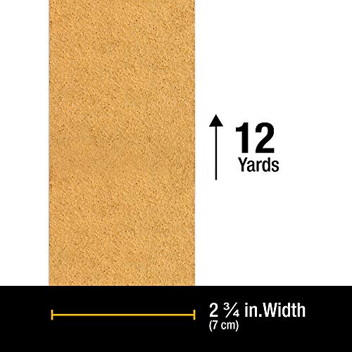 Dura-Gold Premium - 40 Grit Gold - Hook & Loop Backing Longboard Continuous Sandpaper Roll, 2-3/4" Wide, 12 Yards Long - For Automotive & Woodworking Air File Long Board Sanders, Hand Sanding Blocks - size: 40-Grit