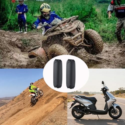 4 PCS Universal Shock Cover, Rear Shock Absorber Suspension Protector, ATV Shock Covers Suspension Protector Absorber Protection, Suitable for Motorcycles, ATVs, Four-Wheelers, and Scooters (350MM)