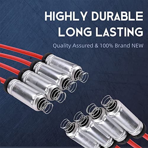 Spark Plug Wire Set 10.2mm w/Metal Sleeves, Spark Plug Wires Compatible with Chevy 5.3 6.0L 6.2L GMC Silverado Tahoe V8 LS Truck