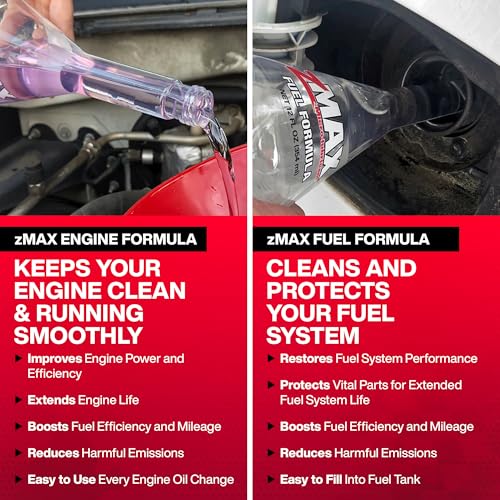 zMAX 51-011 - Engine & Fuel Formula Kit - Easy to Use - Reduces Carbon Build-Up & Lubricates Metal Extending Life of Car or Truck - Runs Efficiently, Improving Gas or Diesel Mileage - 12 oz. Each - size: Engine & Fuel - Single