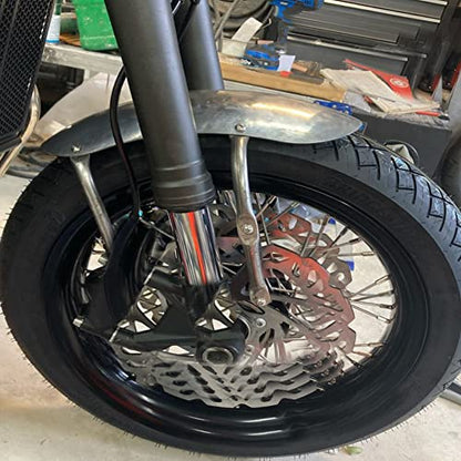 Universal Unpainted Silver Motorcycle Aluminum Short Front Mudguard Fender Mud Guard Custom For Harley Chopper Bobber Touring