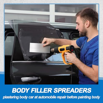 Outus 3 Pcs Auto Body Filler Spreader Tool Set, Multi-Size Steel Spreader
