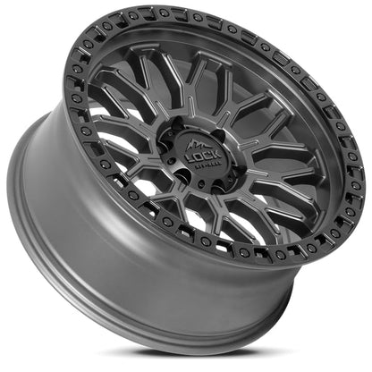 LOCK OFFROAD COMBAT-2957MGMBRR 20X9-5X127 0et - Matte Grey with Matte Black Ring - color: Matte Grey with Matte Black Ring, size: 20X9 - 5X127 0et
