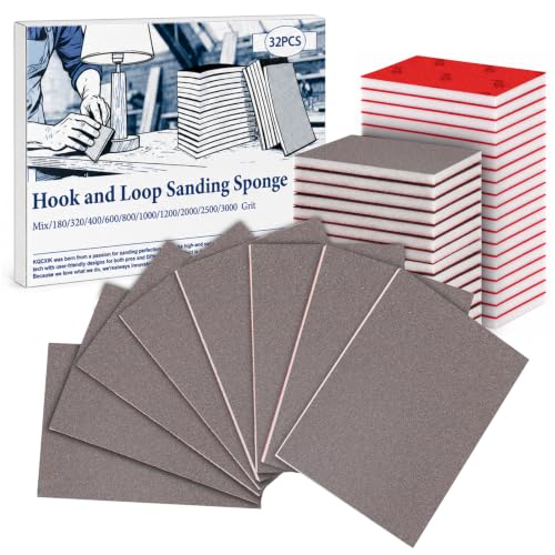 32 PCS 1200 Grit Sanding Sponge, Soft and Flexible Sandpaper Block - style: 32Pcs 1200Grit