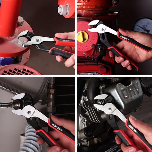 ARROW 2-Piece Groove Joint Pliers, 8" & 10" Adjustable Water Pump Pliers - style: 8"&10"