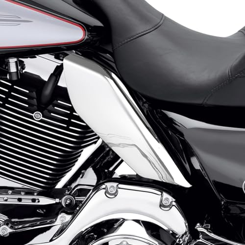 Motorcycle Mid Frame Air Deflectors Heat Shields Kits Fit for Harley Touring Street Glide Road Glide Electra Glide Road King Ultra Limited Tri Glide CVO 2009-2024 Chrome - color: Chrome