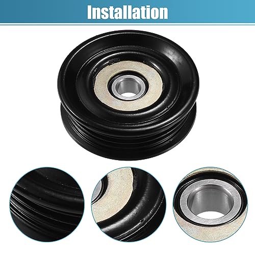 uxcell Drive Belt Tensioner Assembly Accessory Idler Pulley No.8844026100 for Toyota T100 95-98 Black Metal