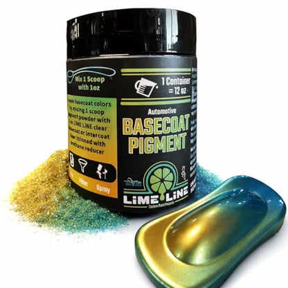 LiME LiME Base coat Maker Chameleon Pearl, 25 Grams Color Changing Pigment Powder- (Chameleon Gold/Orange/Green) - color: Chameleon Gold/Orange/Green