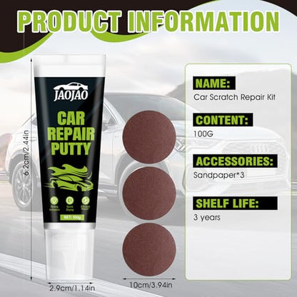 JAOJAO Car Scratch Repair Kit with 3 Pcs Sandpaper