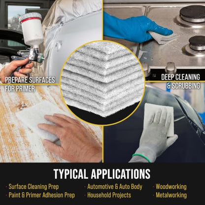 Dura-Gold 6" x 9" White Light Duty Scuff Pads, Box of 10 - Final Scuffing - color: White