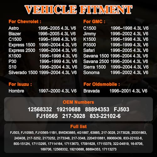 Spider Fuel Injector FJ503 4.3L V6 for Chevy/GMC – Replaces 12568332