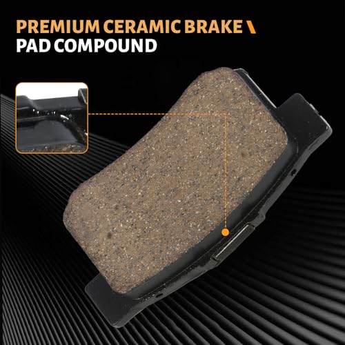 D536 Rear Ceramic Brake Pads Kit Fit For Acura CL 2001-2003, For Legend 1991-1995, For RDX 2007-2012, For RL 1996-2004, For TL 1999-2008, For Honda CR-V 2002-2004, For Element 03-11 - style: HZ536