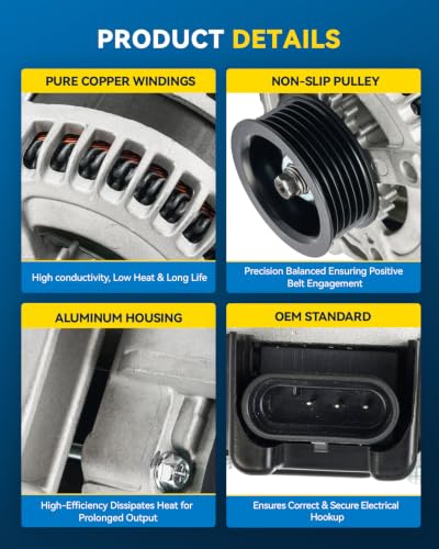 PHILTOP New 140A Alternator 11035N Compatible with Buick LeSabre 2004-2005 - size: New 11035N