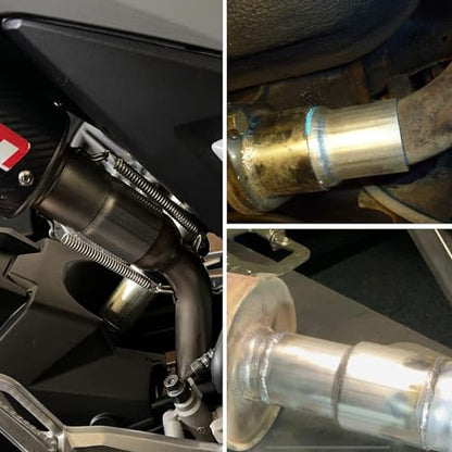 A-KARCK Exhaust Adapter Connector 2" ID to 3“OD, Exhaust Pipe Reducer 4" Overall Length 304 Stainless Steel - size: 2" ID to 3" OD