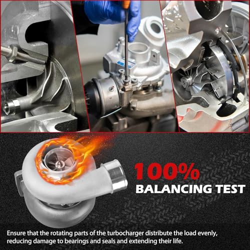 Universal Turbo Turbocharger Compatible with GT45 T4, Turbo Charger Kit 0.66 A/R 600+HP Boost for 4.0L-6.0L Engine with Flange