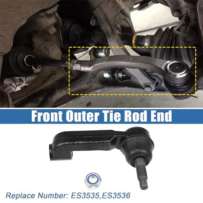 uxcell 2pcs Front Outer Tie Rod End Links Steering Tie Rod End Suspension Kit for Jeep Liberty 2002-2007 No.ES3535/ES3536