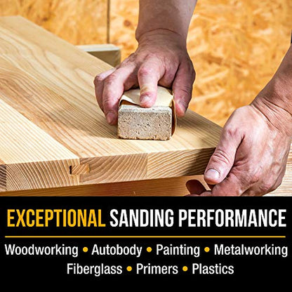 Dura-Gold Premium - 40 Grit Gold - Hook & Loop Backing Longboard Continuous Sandpaper Roll, 2-3/4" Wide, 12 Yards Long - For Automotive & Woodworking Air File Long Board Sanders, Hand Sanding Blocks - size: 40-Grit