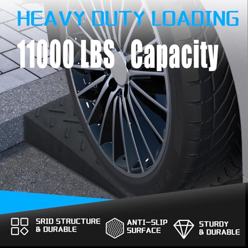 2 Pack 2.8'' Threshold Ramps, Heavy Duty,11000 LBS Capacity - size: 2.8" H
