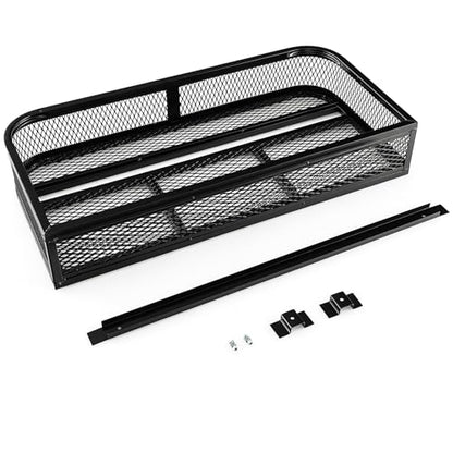 ATV Front Cargo Basket, Universal Cargo Storage Rack with Mesh Design & Steel Construction, ATV Rack Storage Basket Heavy-Duty Detachable Luggage Carrier - size: Front Cargo Carrier