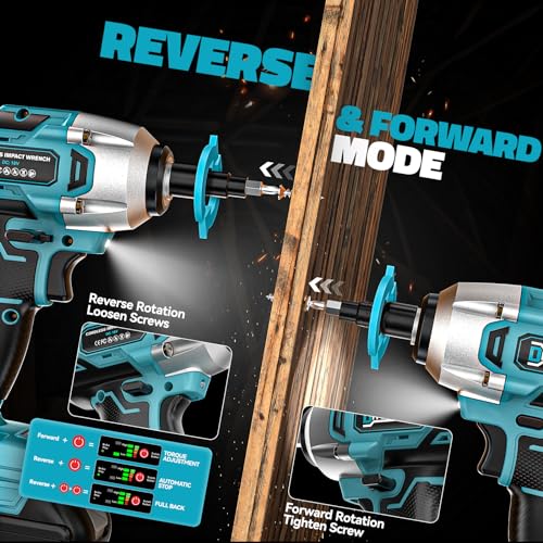 DIYtoolifz Cordless Impact Wrench Compatible with Makita 18v Battery: 250Ft-lbs(340N.m) 3/8" Brushless Electric Impact Gun, 2400RPM High Torque Impact Driver, Power Impact Wrench, Bare Tool - size: 250ft-lbs, style: For Makita 18V Battery (Battery Not Inc