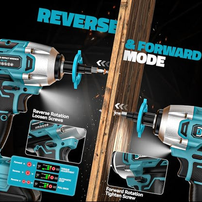 DIYtoolifz Cordless Impact Wrench Compatible with Makita 18v Battery: 250Ft-lbs(340N.m) 3/8" Brushless Electric Impact Gun, 2400RPM High Torque Impact Driver, Power Impact Wrench, Bare Tool - size: 250ft-lbs, style: For Makita 18V Battery (Battery Not Inc