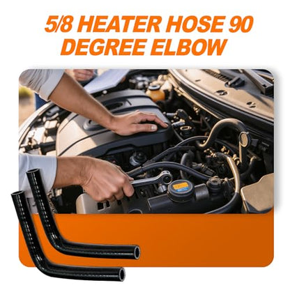 2Pcs 5/8'' (16mm ID) 90 Degree Elbow Heater Hoses