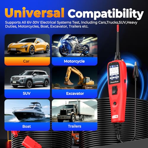 Autel PowerScan PS100 Circuit Tester 2.0, 12-24V Power Circuit Probe Tool