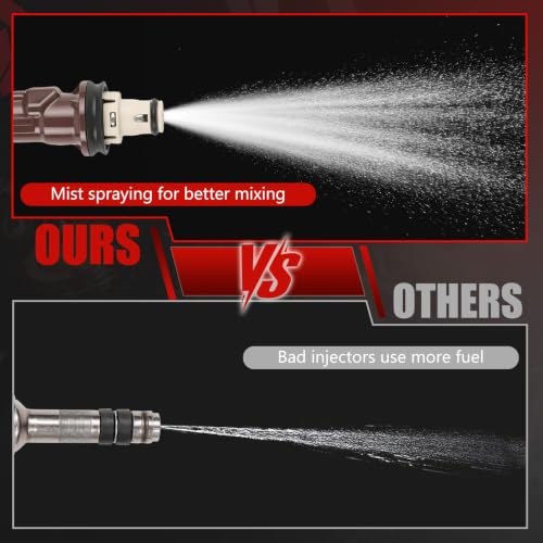 23250-62040 Fuel Injector Set of 6 Compatible with 2000-2003 Ram 1500 3.7L - color: QMP-P02T0049