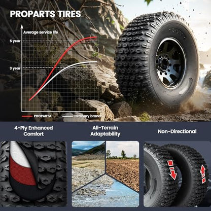 PROPARTS ATV UTV Tires 20x7-8 20x7x8 All-Terrain Trail, Mud, and Sand, 4-Ply, Set of 2, Tubeless - size: 20x7-8
