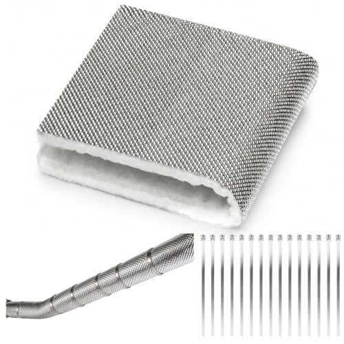 Automotive Aluminum Exhaust Heat Shield Wrap, 24"x12" Muffler Heat Shield - size: 1PC