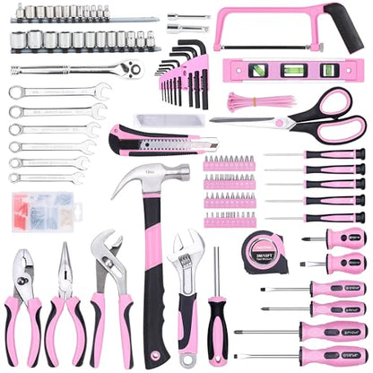 FASTPRO 267-Piece Pink Tool Set with 13-Inch Tool Bag