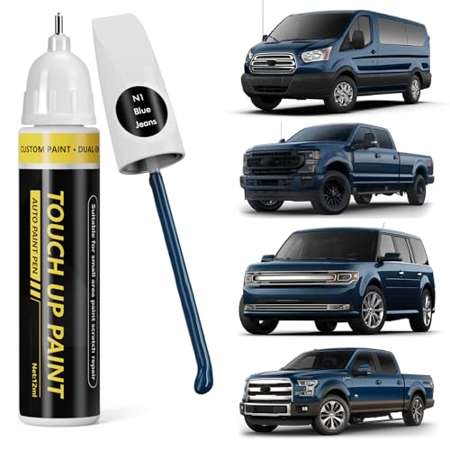 (Blue Jeans (N1) Car Touch Up Paint for Ford - color: Blue Jeans (N1) for 2024 ford F-150, 2024 ford F-150 Lightning, 2025 Escape, 2024 Transit, 2024 Bronco, 2024 Bronco Sport, 2024 Edge, 2024 Maverick, 2025 Mustang, 2024 Ranger, 2024 Expedition, 2024 Sup