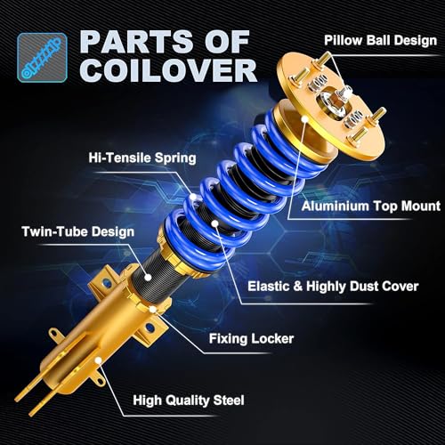 MOSTPLUS Coilovers Lowering Struts Compatible for 2004 2005 2006 Scion XB 1.5L Height Adjustable Lowering Kit Suspension Front and Rear - size: 2004-2006 Scion XB