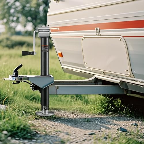VEVOR 5000 lbs A-Frame Trailer Jack, 15" Vertical Travel, Adjustable Drop Leg, for Horse, Utility, Yacht Trailers - size: 5000 lbs (15 inch Stroke)