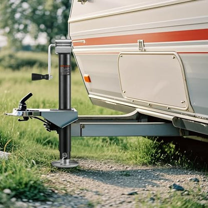 VEVOR 5000 lbs A-Frame Trailer Jack, 15" Vertical Travel, Adjustable Drop Leg, for Horse, Utility, Yacht Trailers - size: 5000 lbs (15 inch Stroke)