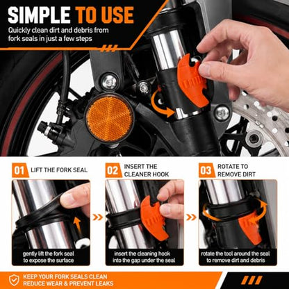 Motorcycle Fork Seal Saver Cleaner Tool 45mm-55mm 2 Pack
