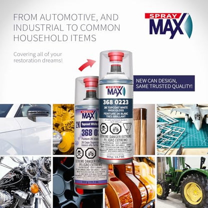 SprayMax 2K Topcoat High Gloss White | 2K High Gloss White Spray Paint
