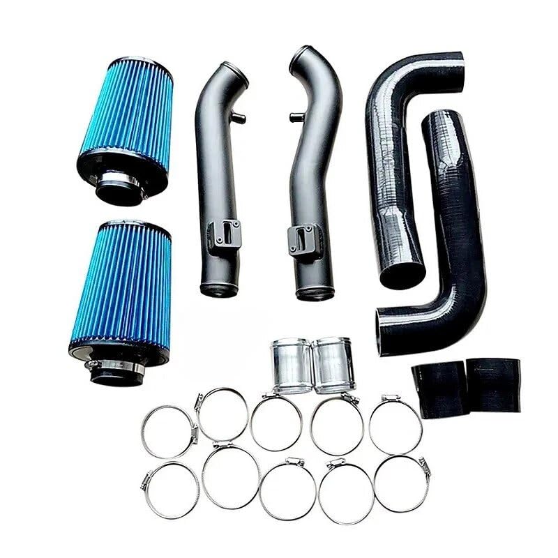 3" Dual Cold Air Intake Kit For Nissan Infiniti 370Z / G37 Q60 +Blue Air Filter