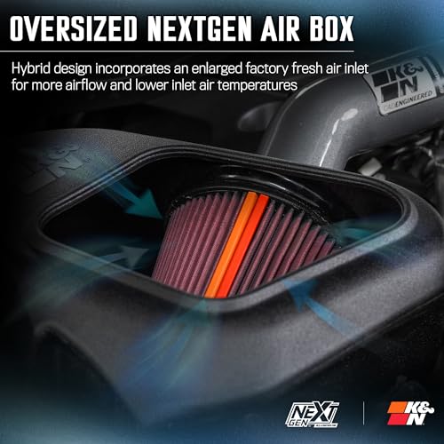 K&N NextGen Aluminum Cold Air Intake System: High-Flow Cotton Filter: Compatible with 2019-2026 DODGE/RAM 1500; 70-1578 - style: NextGen Metal Intake