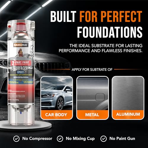 SAMURAI 2-Part Epoxy Primer Spray - Car - Primer White - color: Primer White