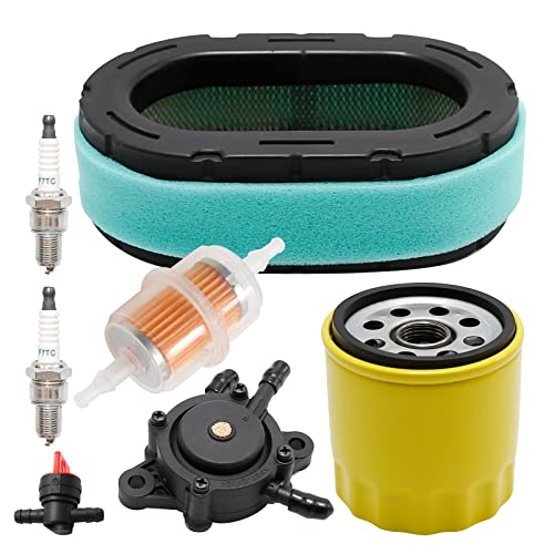 32 083 09-S Air Filter + 24 393 04-S Fuel Pump Replacement for Kohler KT610 KT620 KT715 KT725 KT730 KT735 KT740 KT745 19HP-26HP 7000 Series Lawn Mower w/32 083 10-S Pre Cleaner