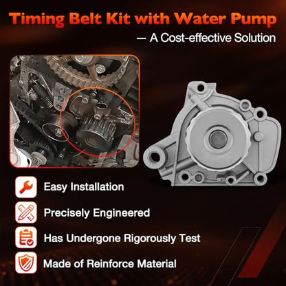 Timing Belt Kit With Water Pump Fit For 2001-2005 Honda Civic Engine - size: TCK312