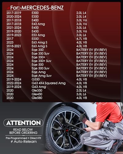 Pre-Programed 433MHz TPMS Sensor for:-BMW 530E 530I 540I 640I