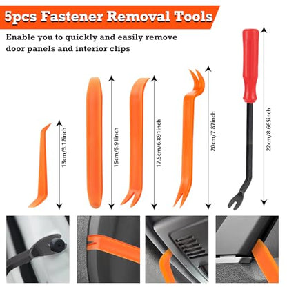Car Retainer Clips & Fasteners Kit – 18 Universal Sizes Nylon Bumper, Fender Rivets, Door Panel Clips, and Plastic Rivets with Removal Tool for Toyota, Ford (415pcs) - style: 415pcs