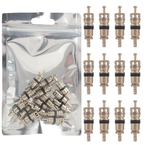 7001 Large Nickel Plated Brass Tire Valve Core for Agricultural and Specialty Vehicles Heavy Duty, Durable and Reliable Tire Inflation Solution, Length 1.04'', Dia 0.3'', Pack of 15 - size: 7001 15pcs