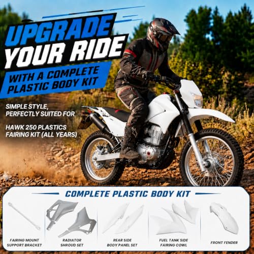 Plastics Fairing Kit for Hawk 250 (All Years) - color: white